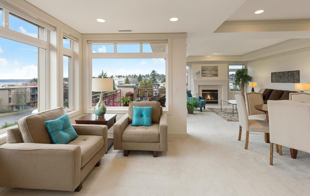 sala de casa acogedora y moderna 